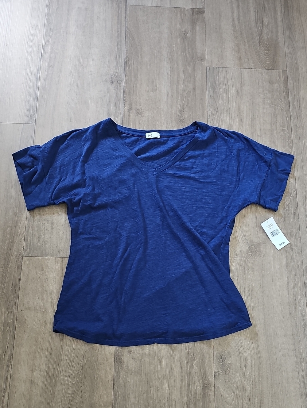 Ag Adriano Goldschmied Women's V-Neck Tee - Blue Size Small